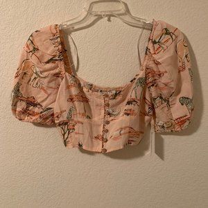 Forever 21 safari crop top